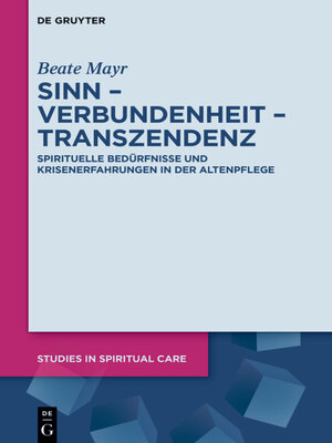 cover image of Sinn – Verbundenheit – Transzendenz